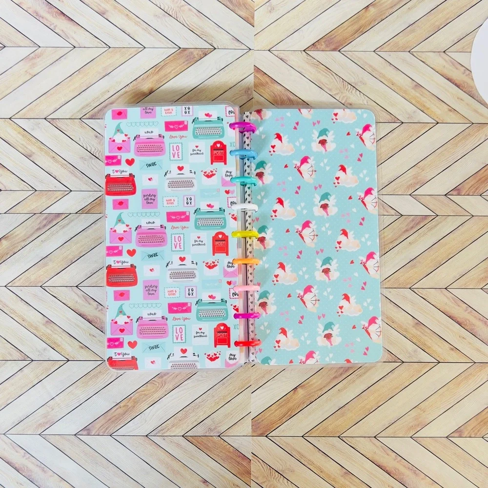 Skinny classic size planner Happy cupid gnomes Valentine’s weekly layout